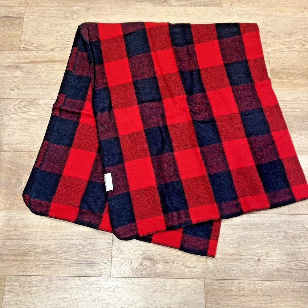 The Northwest Company Vintage Blanket Buffalo Plaid Wool & Nylon Black & Red